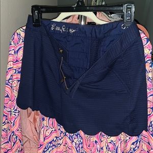 Scalloped Navy Lily Pulitzer Shorts